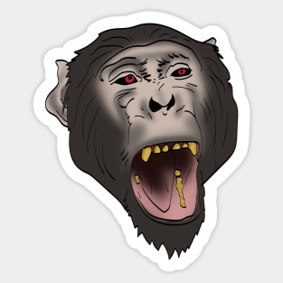 chimpanzee head Sticker